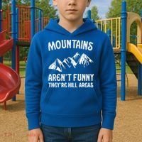 Mountains ArenT Funny TheyRe Hill Areas Funny Hiking Pun Kids Hoodie thumb 2
