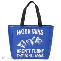 Mountains ArenT Funny TheyRe Hill Areas Funny Hiking Pun Tote Bag thumb 0