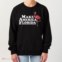 Make America Florida Funny Flamingo Women's Sweatshirt thumb 0