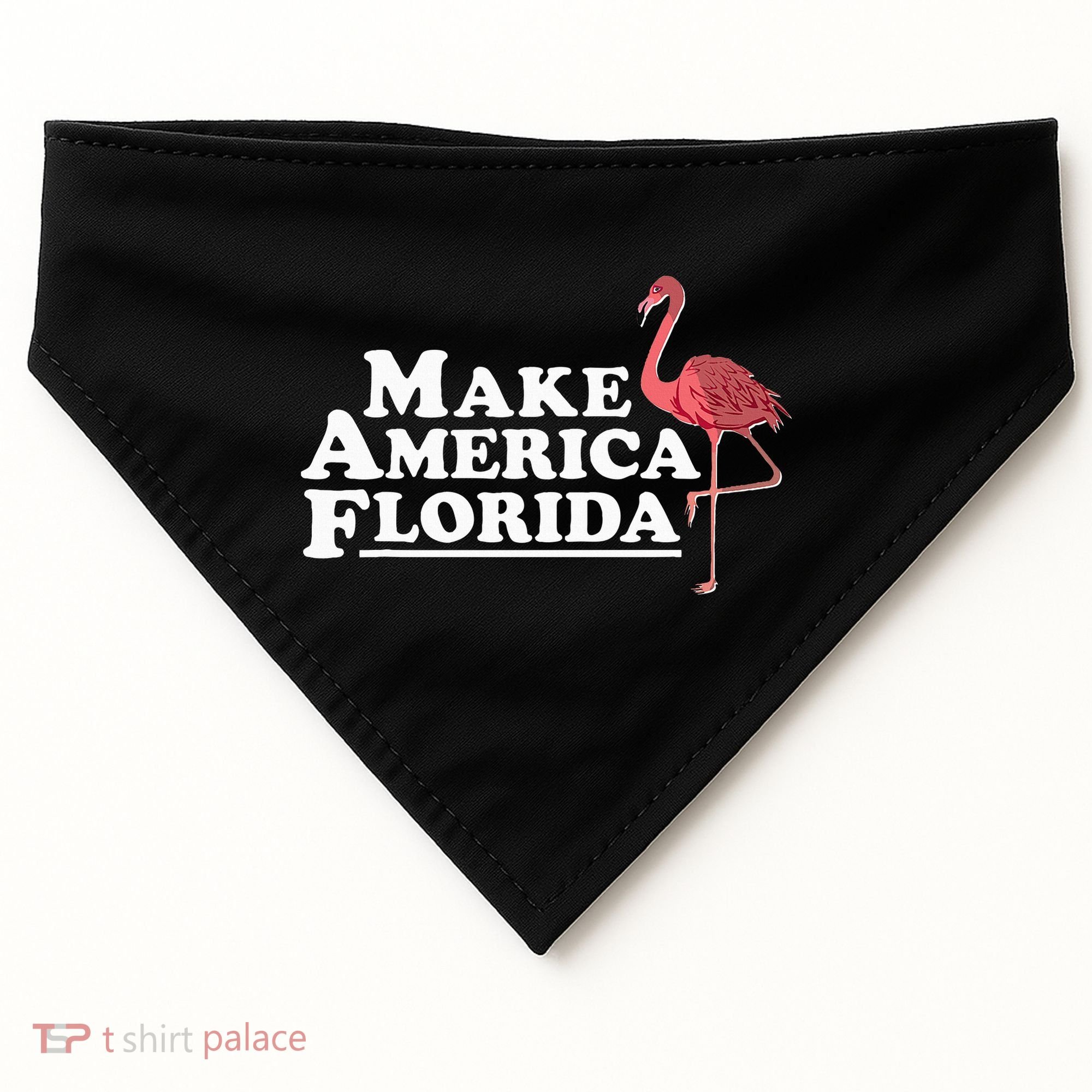 Make America Florida Funny Flamingo USA-Made Doggie Bandana
