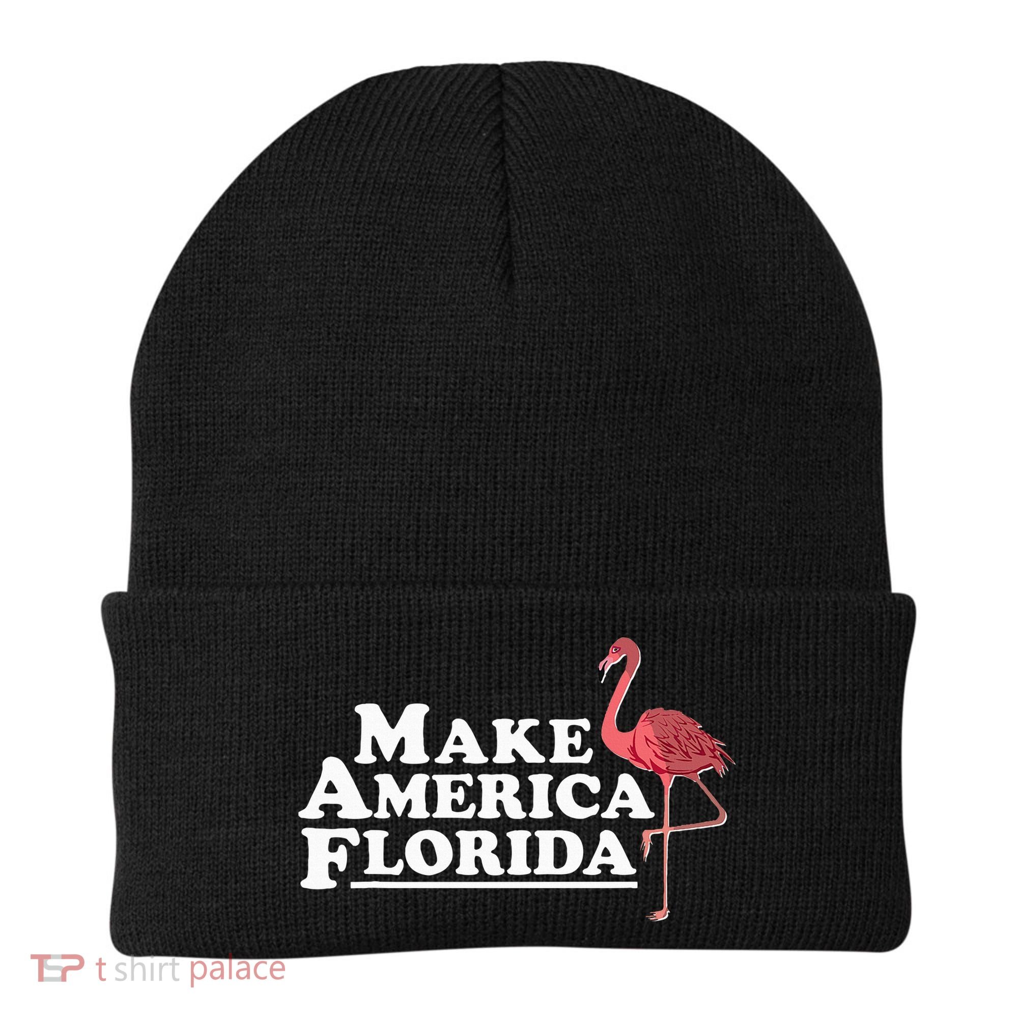 Make America Florida Funny Flamingo Beanie