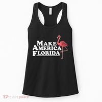 Make America Florida Funny Flamingo Women's Tank Top thumb 0