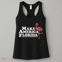Make America Florida Funny Flamingo Women's Tank Top thumb 3