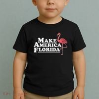 Make America Florida Funny Flamingo Toddler T-Shirt thumb 2
