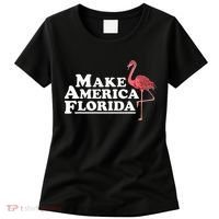 Make America Florida Funny Flamingo Women's T-Shirt thumb 0