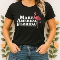 Make America Florida Funny Flamingo Women's T-Shirt thumb 2