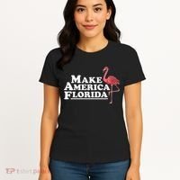 Make America Florida Funny Flamingo Women's T-Shirt thumb 4