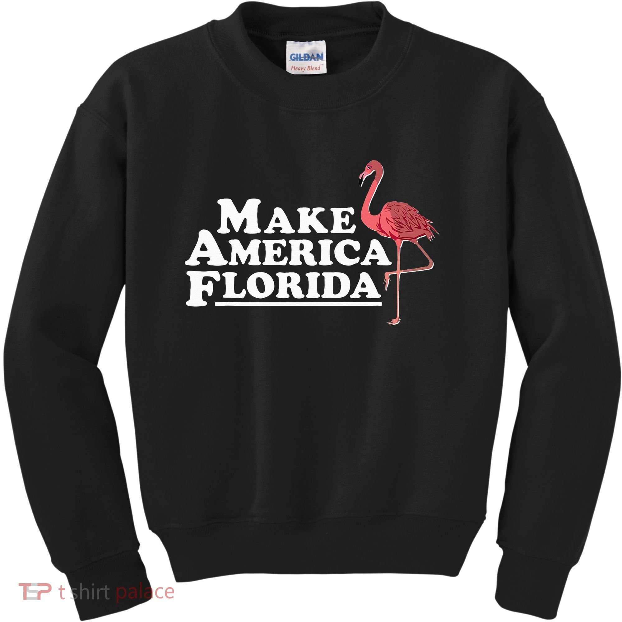 Make America Florida Funny Flamingo Kids Sweatshirt