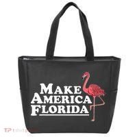 Make America Florida Funny Flamingo Tote Bag thumb 0