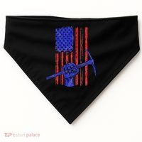 Miner American Flag Mining Gift Pick Usa Patriotic USA-Made Doggie Bandana thumb 0
