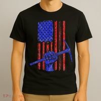 Miner American Flag Mining Gift Pick Usa Patriotic T-Shirt thumb 3
