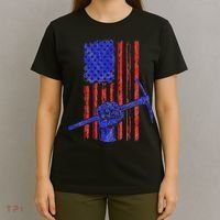 Miner American Flag Mining Gift Pick Usa Patriotic T-Shirt thumb 4