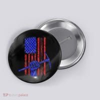 Miner American Flag Mining Gift Pick Usa Patriotic Button thumb 0
