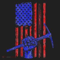 Miner American Flag Mining Gift Pick Usa Patriotic Beanie thumb 2