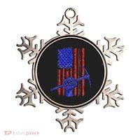 Miner American Flag Mining Gift Pick Usa Patriotic Ornament thumb 0