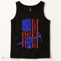 Miner American Flag Mining Gift Pick Usa Patriotic Tank Top thumb 2