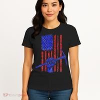 Miner American Flag Mining Gift Pick Usa Patriotic Women's T-Shirt thumb 4