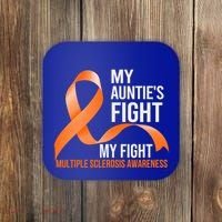 My Auntie's Fight My Fight Multiple Sclerosis Ms Warrior Gift Coaster thumb 0