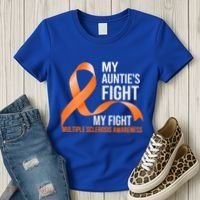 My Auntie's Fight My Fight Multiple Sclerosis Ms Warrior Gift Women's T-Shirt thumb 3