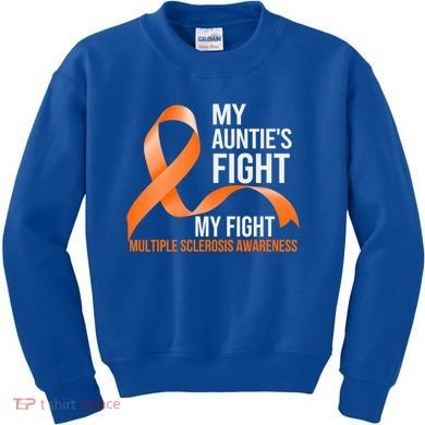 My Auntie's Fight My Fight Multiple Sclerosis Ms Warrior Gift Kids Sweatshirt