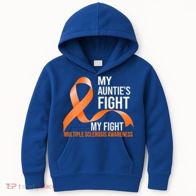 My Auntie's Fight My Fight Multiple Sclerosis Ms Warrior Gift Kids Hoodie