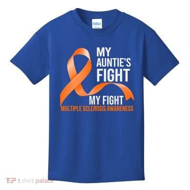 My Auntie's Fight My Fight Multiple Sclerosis Ms Warrior Gift Kids T-Shirt
