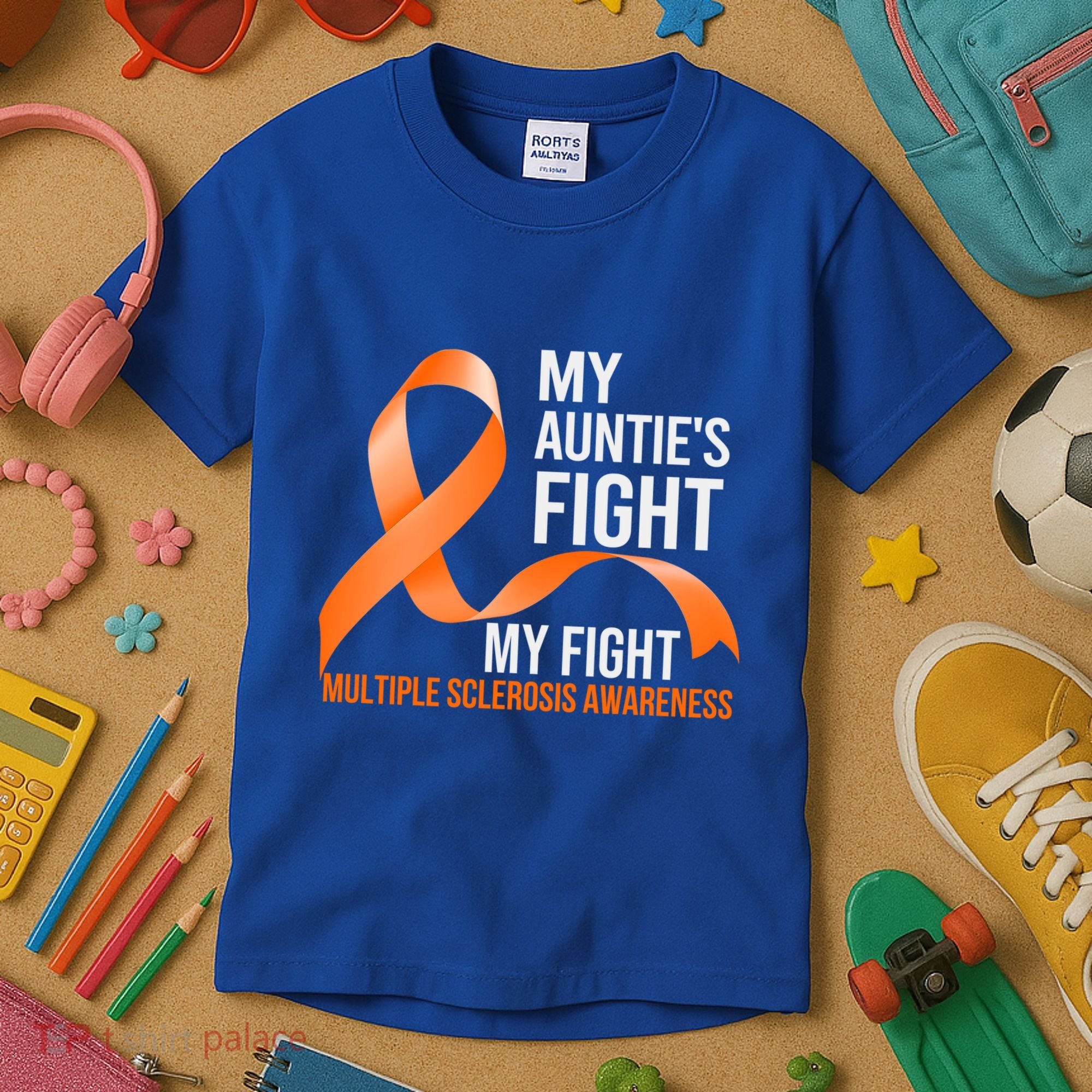 My Auntie's Fight My Fight Multiple Sclerosis Ms Warrior Gift Kids T-Shirt