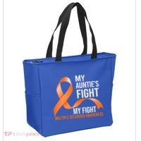 My Auntie's Fight My Fight Multiple Sclerosis Ms Warrior Gift Tote Bag thumb 2