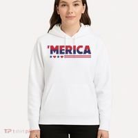 Merica American Flag Stars Stripes Hearts Hoodie thumb 5