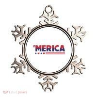 Merica American Flag Stars Stripes Hearts Ornament thumb 0