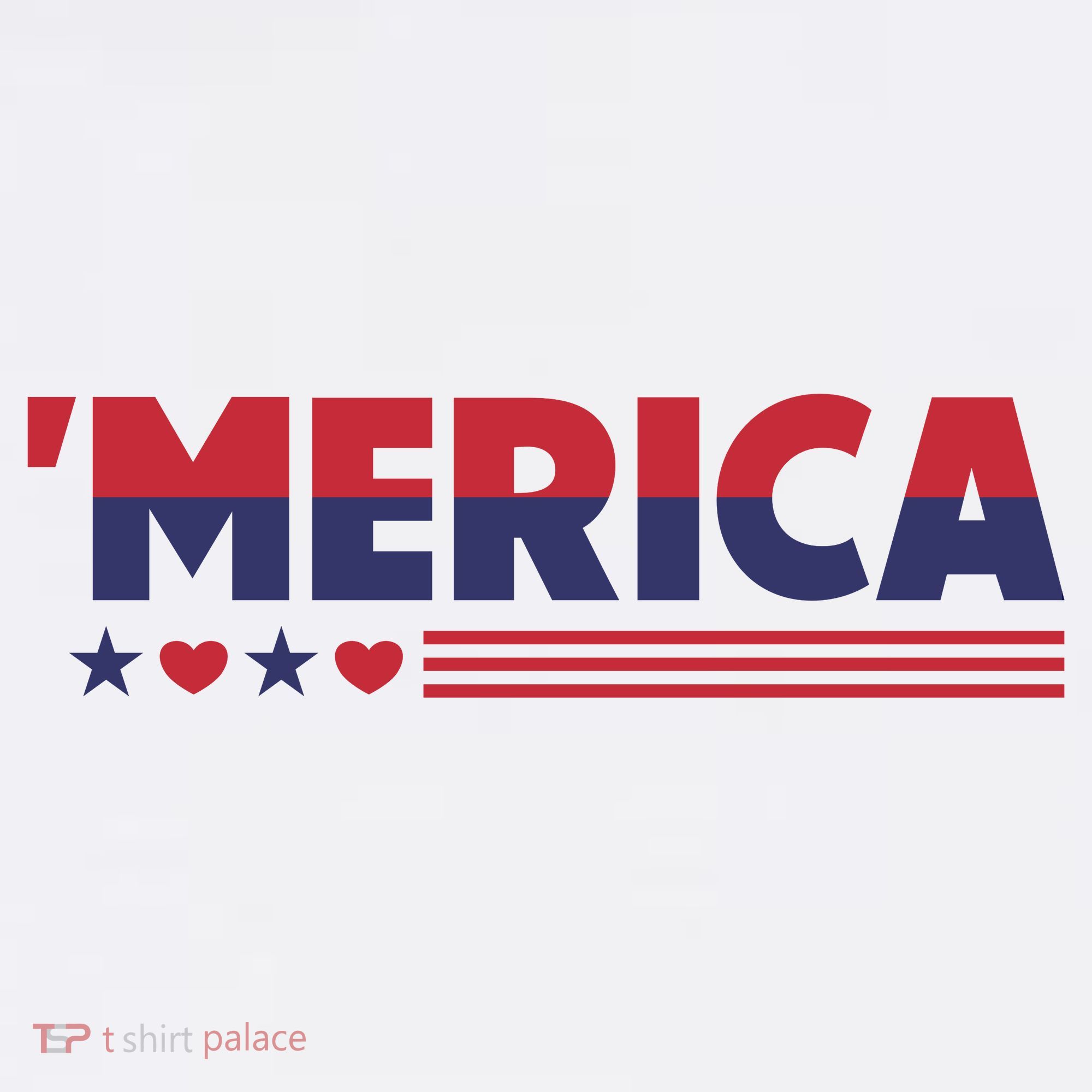 Merica American Flag Stars Stripes Hearts Baby Bodysuit