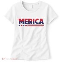 Merica American Flag Stars Stripes Hearts Women's T-Shirt thumb 0