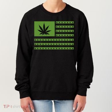 Marijuana American Flag Women's Sweatshirt