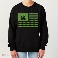 Marijuana American Flag Women's Sweatshirt thumb 0