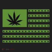Marijuana American Flag Women's Sweatshirt thumb 2