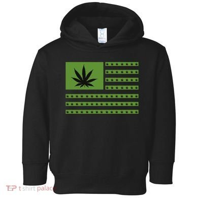 Marijuana American Flag Toddler Hoodie