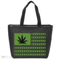 Marijuana American Flag Tote Bag thumb 0