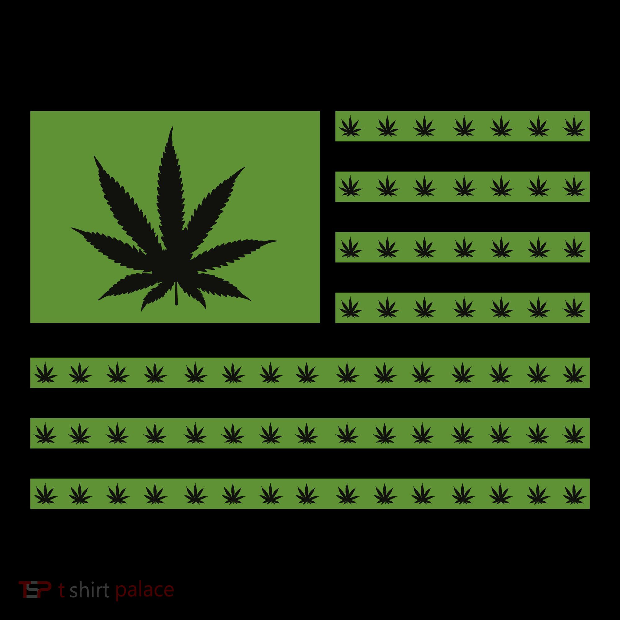 Marijuana American Flag Tote Bag