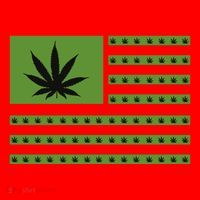 Marijuana American Flag Santa Hat thumb 1