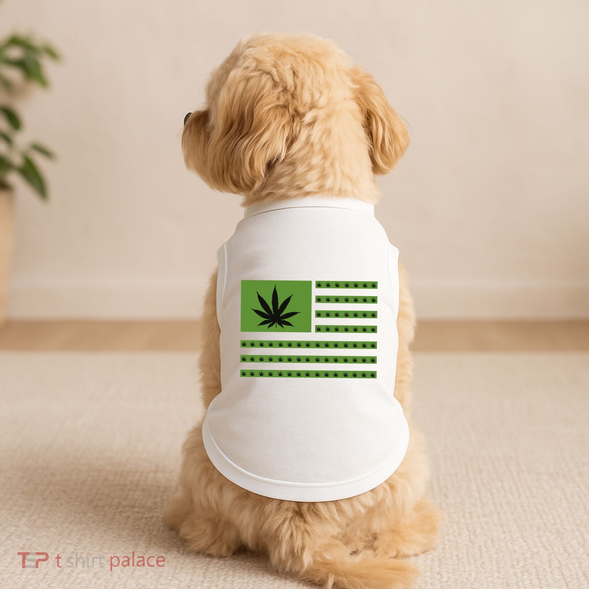 Marijuana American Flag Doggie Tank