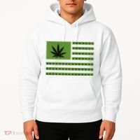 Marijuana American Flag Hoodie thumb 2
