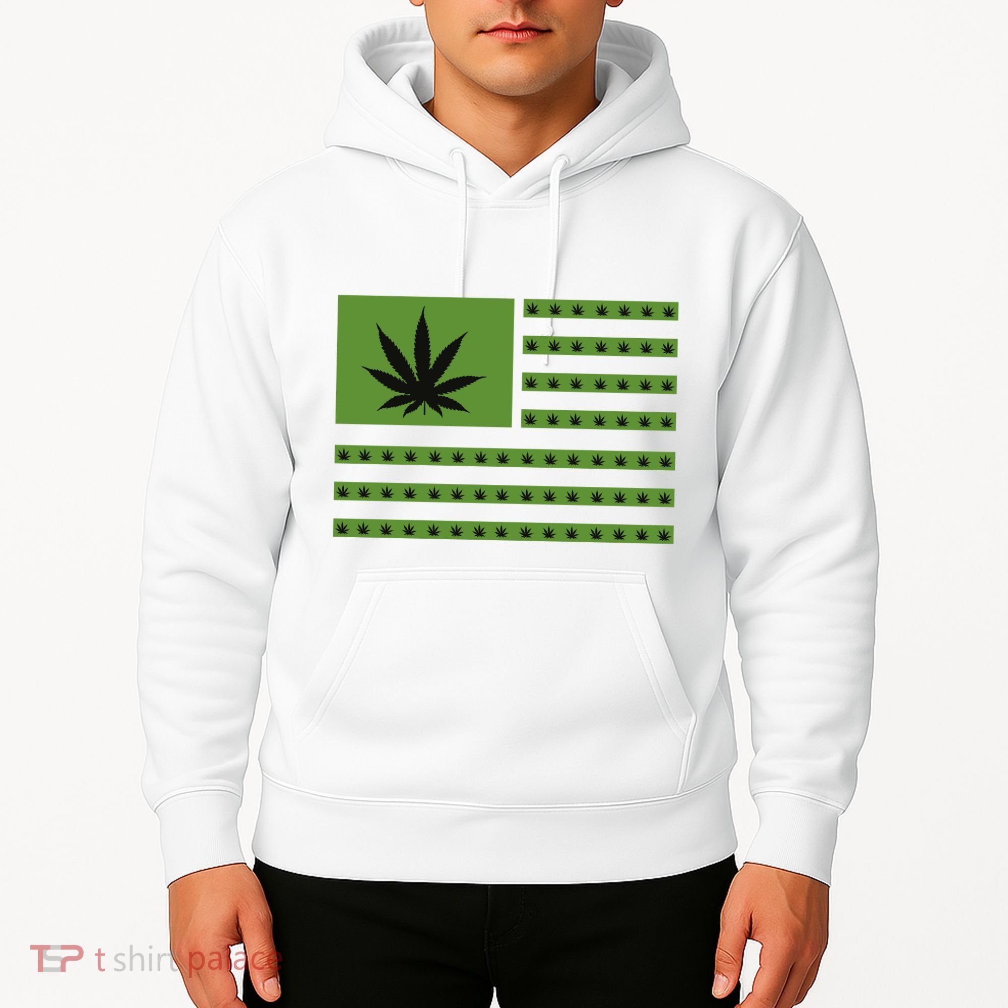 Marijuana American Flag Hoodie