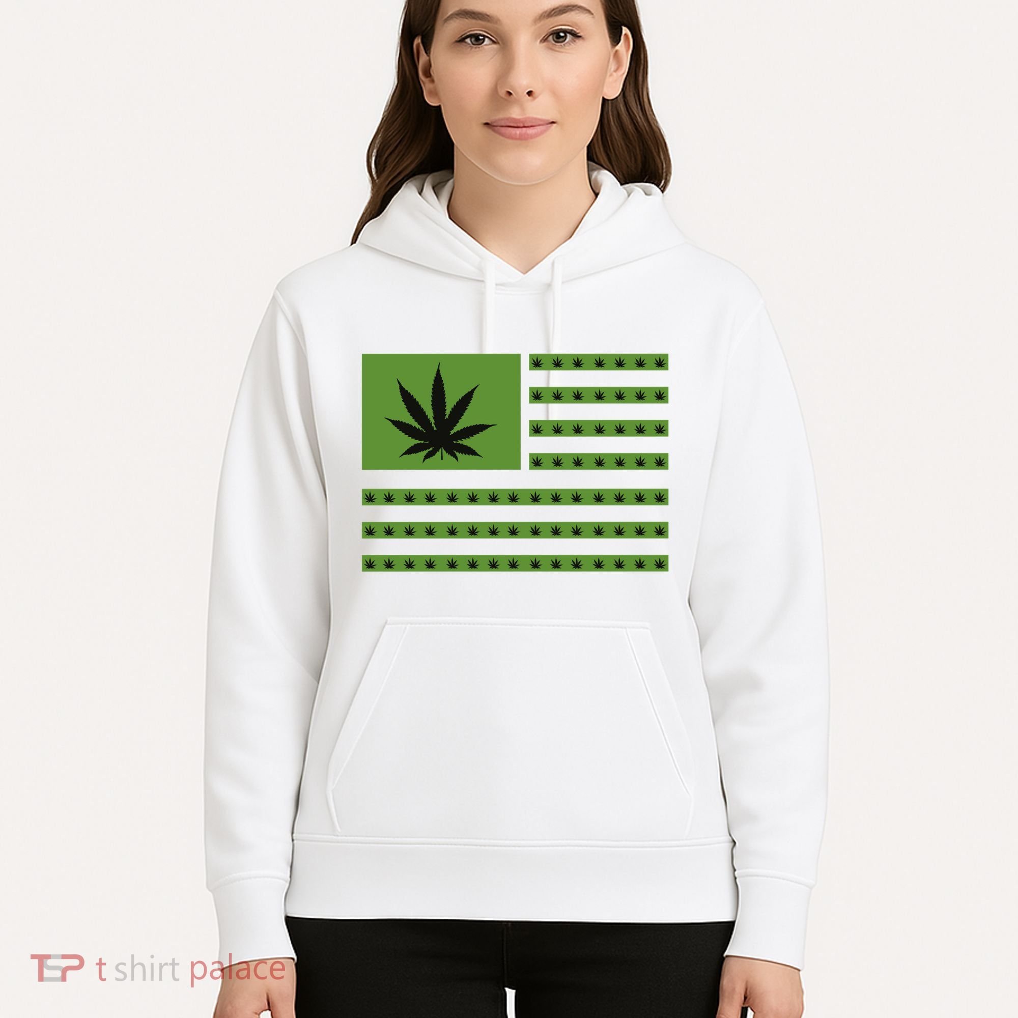 Marijuana American Flag Hoodie