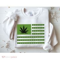 Marijuana American Flag Sweatshirt thumb 2