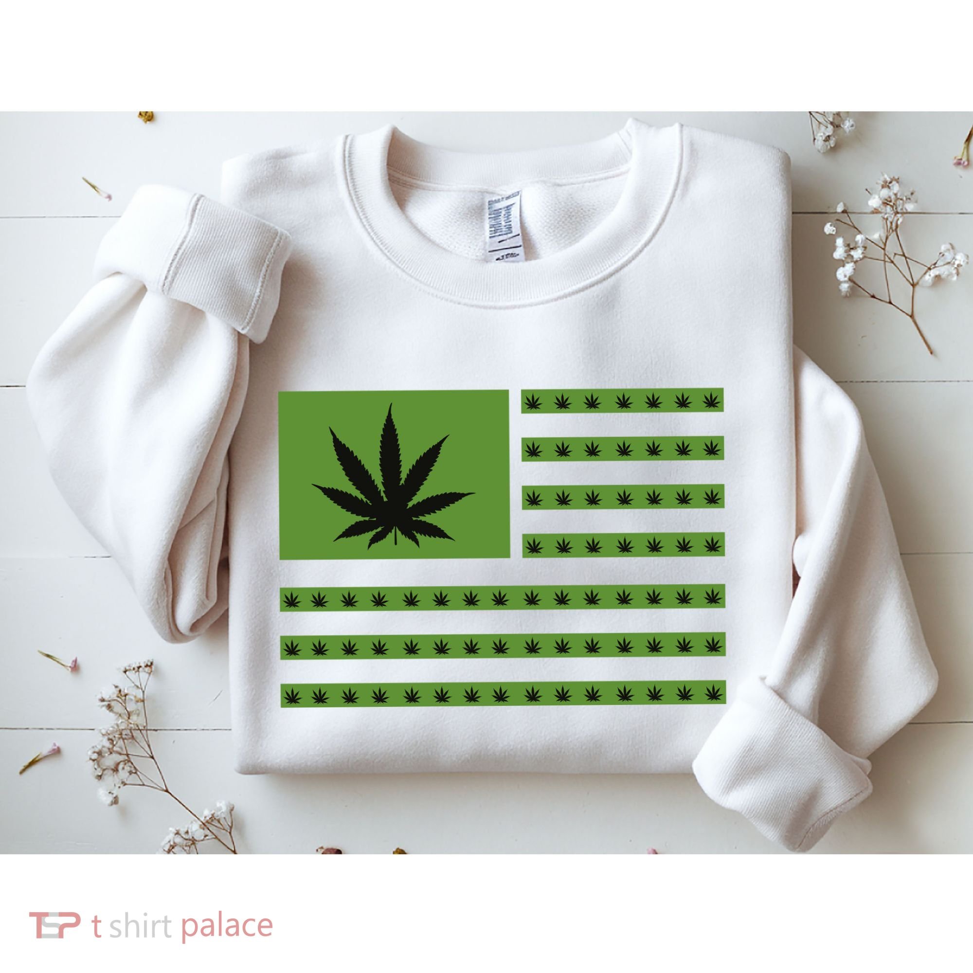 Marijuana American Flag Sweatshirt