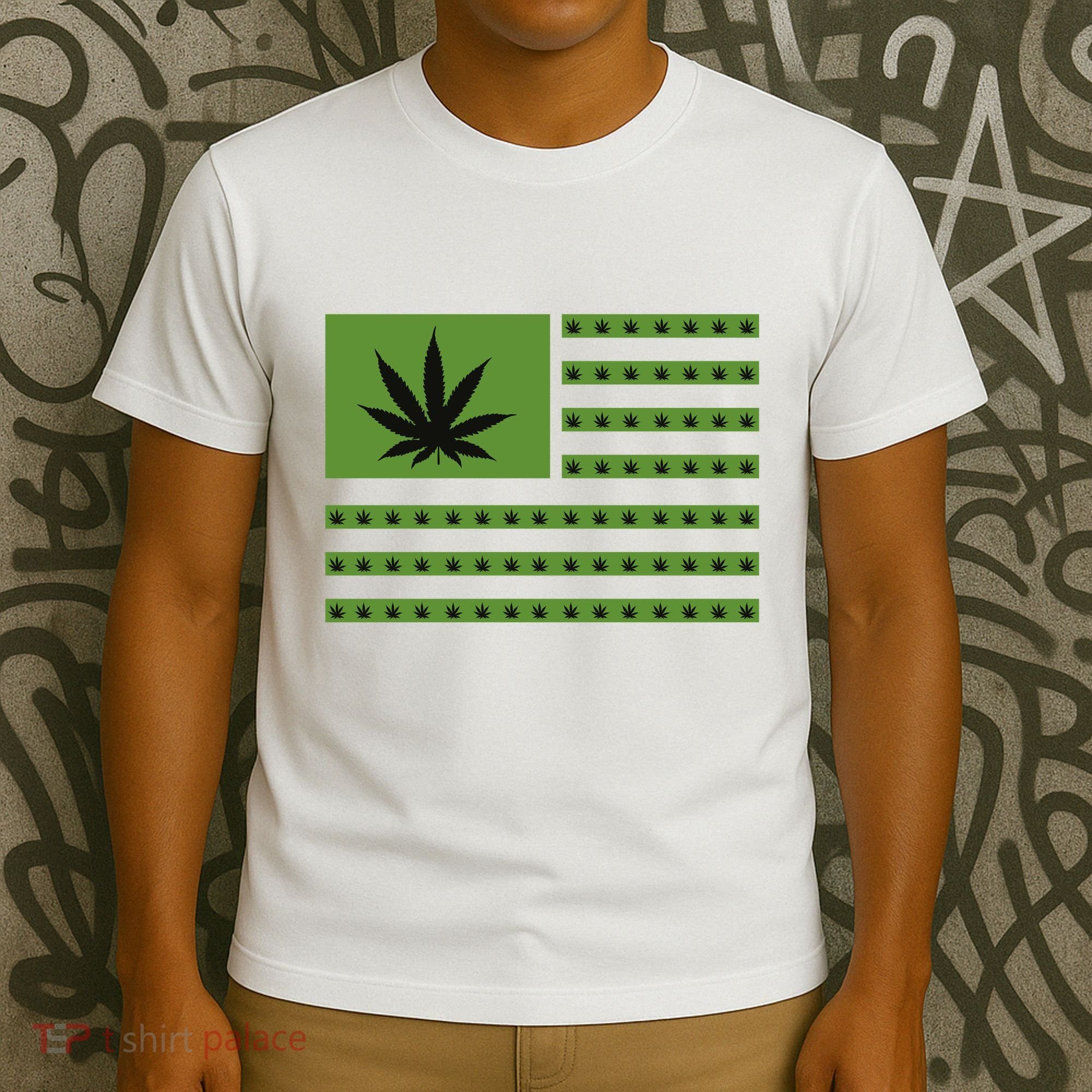 Marijuana American Flag T-Shirt