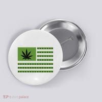 Marijuana American Flag Button thumb 0
