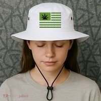 Marijuana American Flag Bucket Hat thumb 3