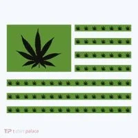 Marijuana American Flag Bucket Hat thumb 4
