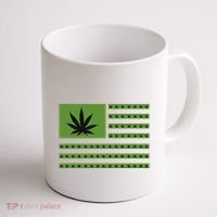 Marijuana American Flag Coffee Mug thumb 1